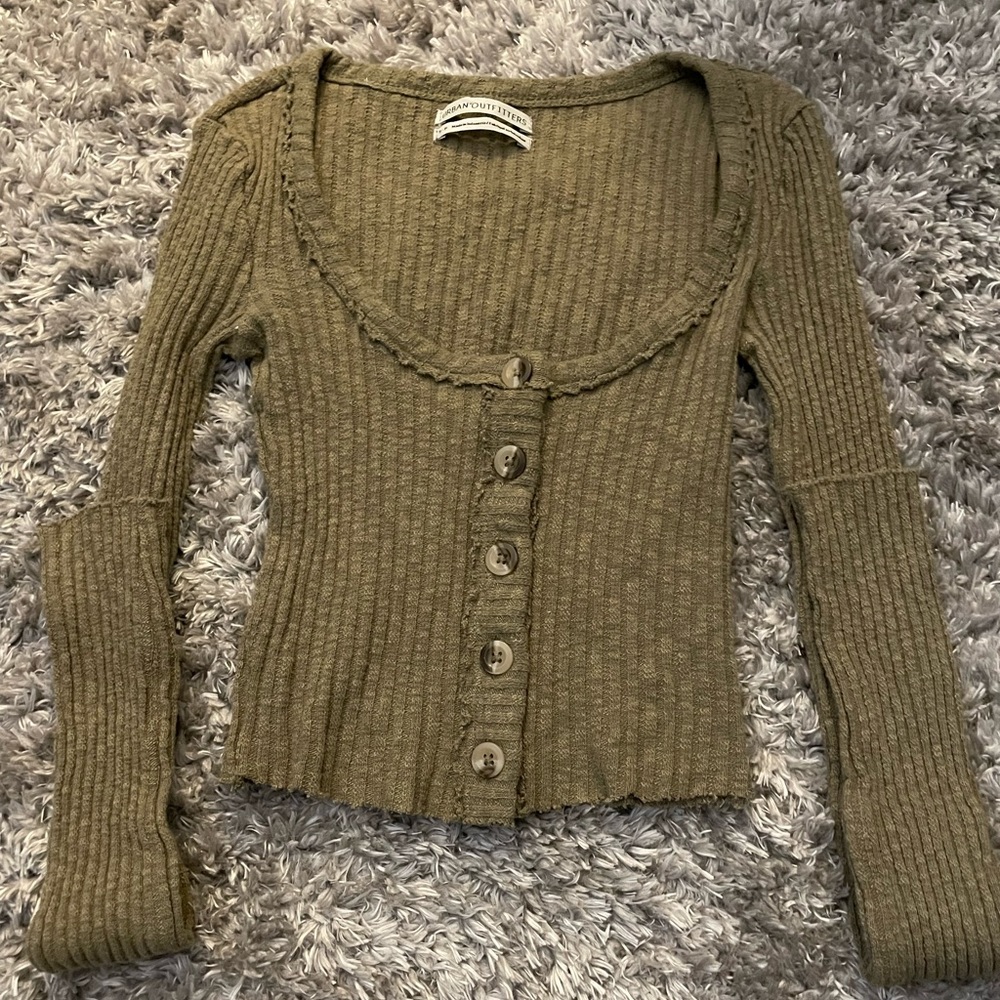 Green long sleeve urban outfitters shirt